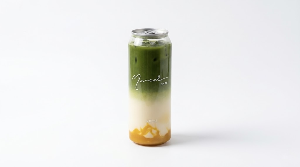 Ice mango matcha latte Marcel Coffee